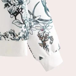 Truien & Vesten Dames*DORIS - Modieuze Bloemen Zomertrui voor Dames Wit