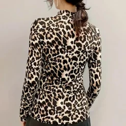 Topjes & Shirts Dames*Dorotea – Elegante Zomerse Dames Top met print Luipaard