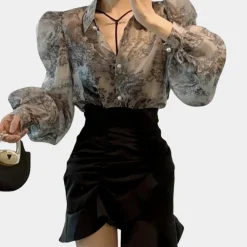 Blazers & Blouses Dames*Dorothy - Luchtige damesblouse met pofmouwen voor de zomer