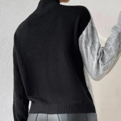 Truien & Vesten Dames*Dorottya - Trendy asymmetrische damestrui voor de zomer Grijs