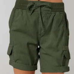 Broeken & Rokken Dames*Dorthea - Zomerse damesshort met hoge taille
