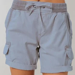 Broeken & Rokken Dames*Dorthea - Zomerse damesshort met hoge taille