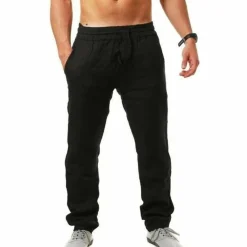 Broeken Heren*Drake - Luchtige zomer linnen broek voor heren