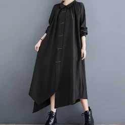 Jurken & Jumpsuits Dames*Dumitra - Elegante Loszittende Maxi Zomerjurk voor dames Zwart