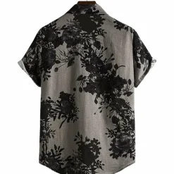 Shirts Heren*EASTON - Zomers gebloemd overhemd voor heren