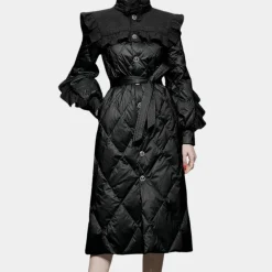 Jassen Dames*EDA - Casual Winter Trench Coat voor Dames Zwart