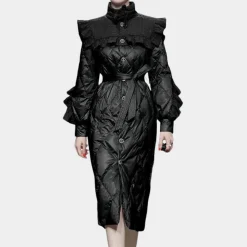 Jassen Dames*EDA - Casual Winter Trench Coat voor Dames Zwart