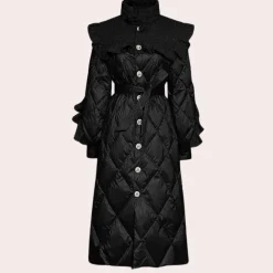 Jassen Dames*EDA - Casual Winter Trench Coat voor Dames Zwart