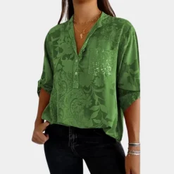 Blazers & Blouses Dames*Edith - Zomerse blouse met verstelbare mouwen voor dames