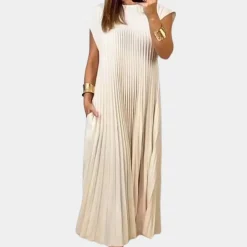 Jurken & Jumpsuits Dames*Eenvoudige zomer plooijurk voor vrouwen