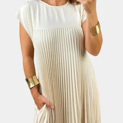 Jurken & Jumpsuits Dames*Eenvoudige zomer plooijurk voor vrouwen