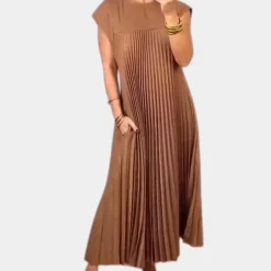 Jurken & Jumpsuits Dames*Eenvoudige zomer plooijurk voor vrouwen