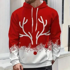 Truien & Vesten Heren*EGOR - Veelzijdige Kersttrui voor Heren Rood