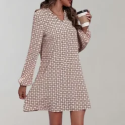 Jurken & Jumpsuits Dames*Eira - Damesjurk met lange mouwen voor de zomer