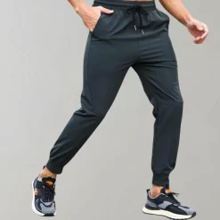 Broeken Heren*Eiro - Zomerse joggingbroek met trekkoord Zwart