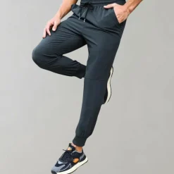 Broeken Heren*Eiro - Zomerse joggingbroek met trekkoord Zwart