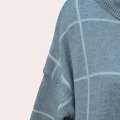 Truien & Vesten Dames*Elda - Modieuze Zomerse Damestrui met Ruitjesmotief