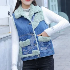 Jassen Dames*ELEANOR - Klassiek Denim Zomervest voor Dames