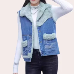 Jassen Dames*ELEANOR - Klassiek Denim Zomervest voor Dames