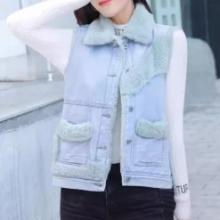 Jassen Dames*ELEANOR - Klassiek Denim Zomervest voor Dames