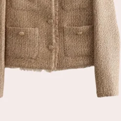 Jassen Dames*Elegant damesjack voor de zomer Khaki