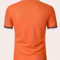 Shirts Heren*Elegant herenpoloshirt voor de zomer Oranje