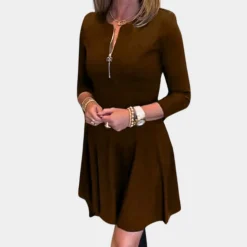 Jurken & Jumpsuits Dames*Elegante damesjurk met rits voor de zomer