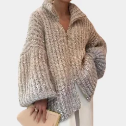 Truien & Vesten Dames*Elegante damestrui met pailletten voor de zomer