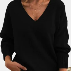 Truien & Vesten Dames*Elegante damestrui met v-hals voor de zomer