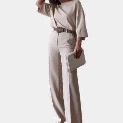 Sets Dames*Elegante 2-delige damesset voor de zomer Abrikoos