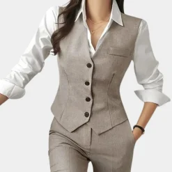 Sets Dames*Elegante 3-delige zomerset voor dames Khaki