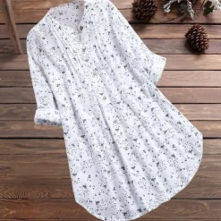 Blazers & Blouses Dames*Elegante en lange bloemenblouse voor dames - Perfect voor de Lente en Zomer