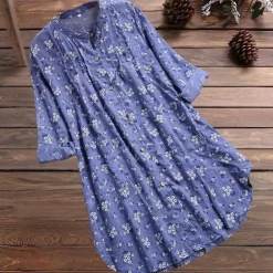 Blazers & Blouses Dames*Elegante en lange bloemenblouse voor dames - Perfect voor de Lente en Zomer