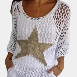 Truien & Vesten Dames*Elegante gebreide damestrui voor de zomer