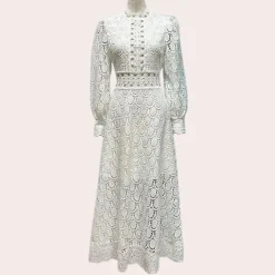 Jurken & Jumpsuits Dames*Elegante kanten zomerjurk voor dames