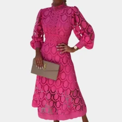 Jurken & Jumpsuits Dames*Elegante kanten zomerjurk voor dames