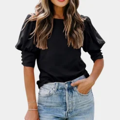 Blazers & Blouses Dames*Elegante losse zomerblouse voor dames