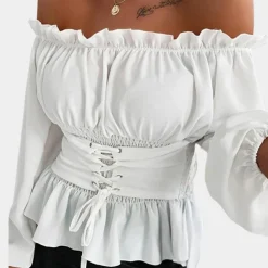 Blazers & Blouses Dames*Elegante off shoulder zomerblouse voor dames