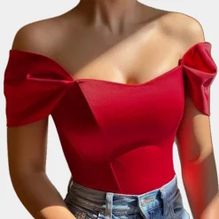Topjes & Shirts Dames*Elegante off-shoulder zomertop voor dames