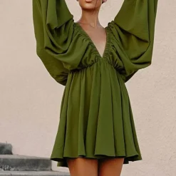 Jurken & Jumpsuits Dames*Elegante plus size zomerjurk voor dames Groen