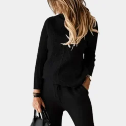 Sets Dames*Elegante tweedelige gebreide damesset