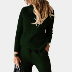 Sets Dames*Elegante tweedelige gebreide damesset