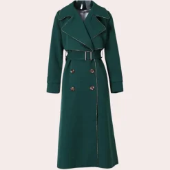 Jassen Dames*Elegante zomer trenchcoat voor dames Groen