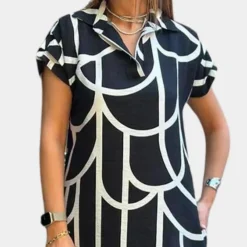 Jurken & Jumpsuits Dames*Elegante zomerse midi-jurk voor dames Zwart