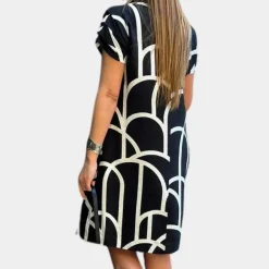 Jurken & Jumpsuits Dames*Elegante zomerse midi-jurk voor dames Zwart