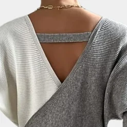 Jurken & Jumpsuits Dames*ELIANE - Luchtige Zomerse Gebreide Jurk voor Dames Grijs