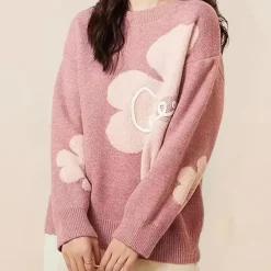 Truien & Vesten Dames*ELISABETTA - Modieuze Zomerse Trui voor Dames Roze