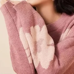 Truien & Vesten Dames*ELISABETTA - Modieuze Zomerse Trui voor Dames Roze