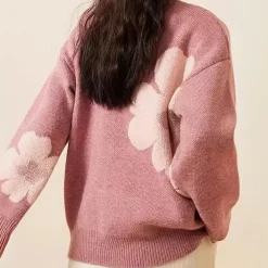 Truien & Vesten Dames*ELISABETTA - Modieuze Zomerse Trui voor Dames Roze