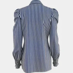 Topjes & Shirts Dames*Elisaveta - Elegant get zomer overhemd voor dames Streep